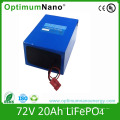 Bateria de 72V 20ah LiFePO4 para o veículo elétrico